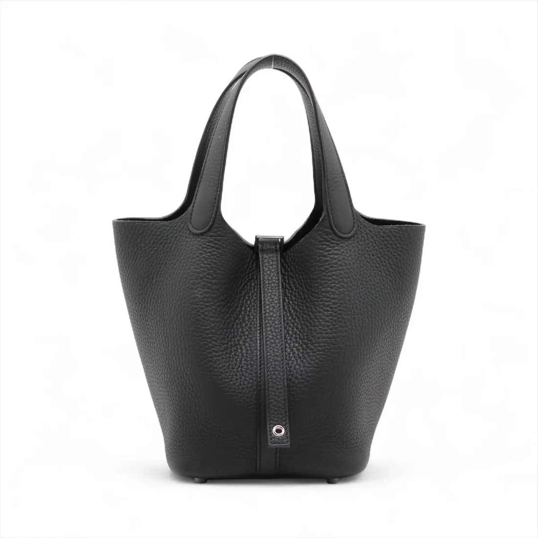 HERMES PICOTIN LOCK 18 PM TAURILLON CLEMENCE: Hermes Picotin Lock 18 PM Taurillon Clemence Brand: Hermès Type: Hand bag Material: Taurillon Clemence Color: Black Size: Height:7.3inch Length:7.3inch Depth:5.3inch Handle height:4.5inch Accessor