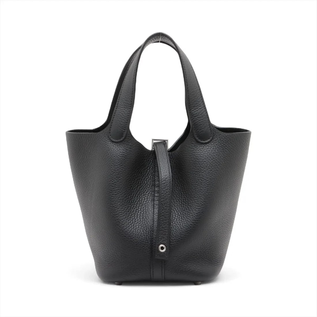 HERMES PICOTIN LOCK 18 PM TAURILLON CLEMENCE BLACK: Hermes Picotin Lock 18 PM Taurillon Clemence Black Brand: Hermès Type: Hand bag Material: Taurillon Clemence Color: Black Size: Height:7.3inch Length:7.1inch Depth:5.1inch Handle height:4.9inch Ac