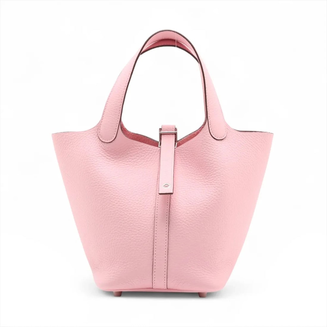 HERMES PICOTIN LOCK 18 PM TAURILLON CLEMENCE: Hermes Picotin Lock 18 PM Taurillon Clemence Brand: Hermès Type: Hand bag Material: Taurillon Clemence Color: Rose Sakura Size: Height:7.5inch Length:7.3inch Depth:5.3inch Handle height:4.7inch Ac