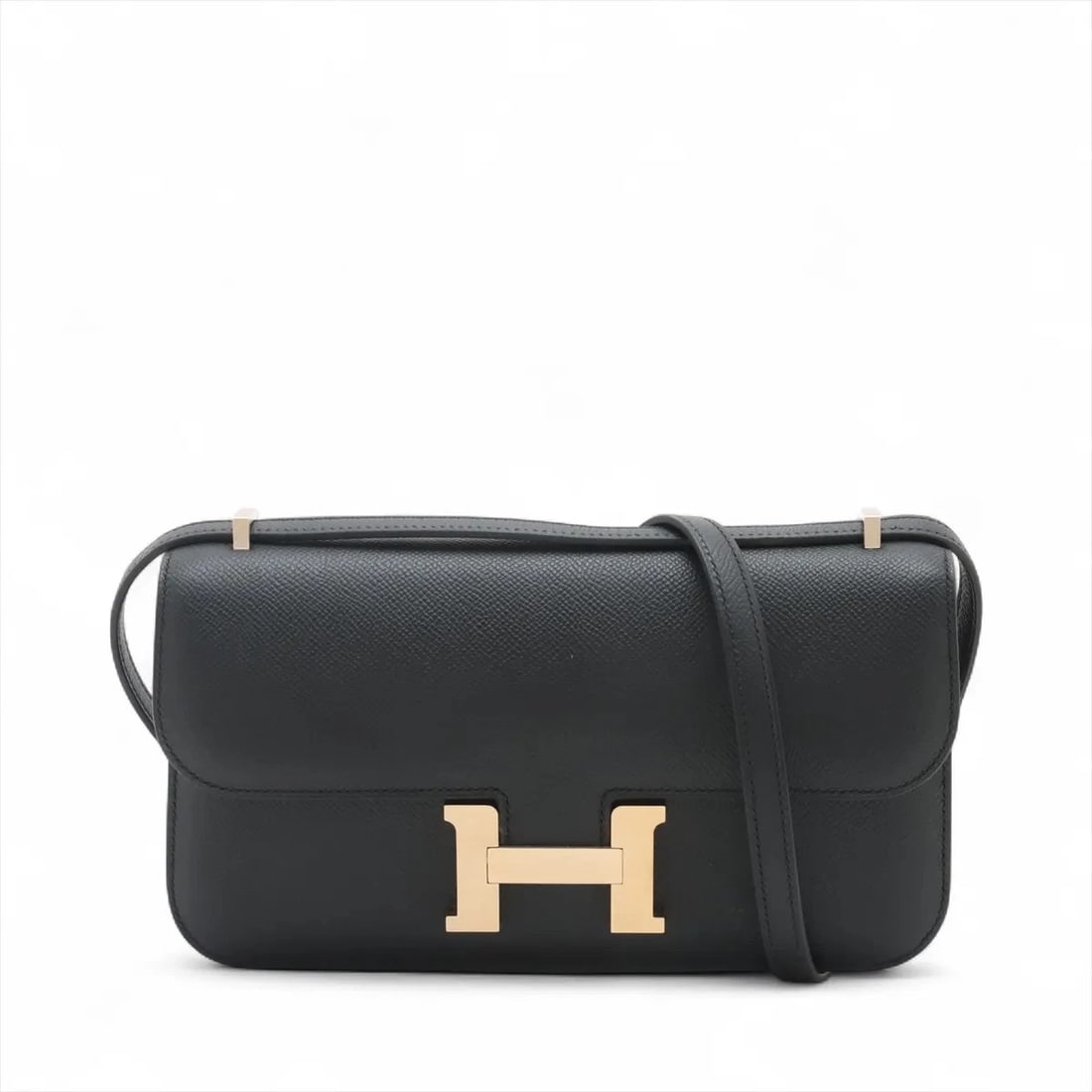 HERMES CONSTANCE ELAN MIROIR VEAU EPSOM BLACK: Hermes Constance Elan Miroir Veau Epsom Black Brand: Hermès Type: Shoulder bag Material: Veau Epsom Color: Black Size: Height:5.1inchLength:9.3inchDepth:1.4inch Accessories: None Accessori