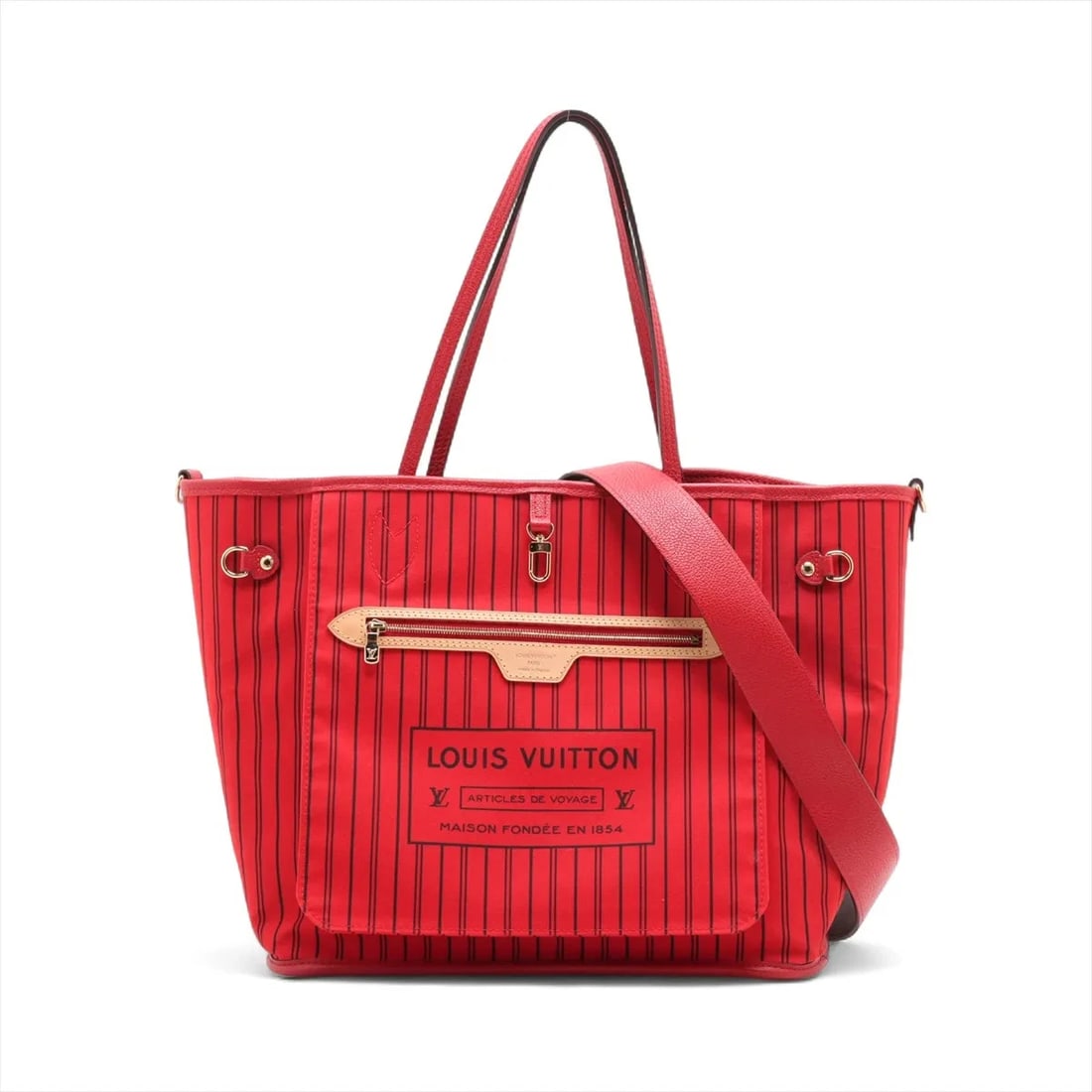 LOUIS VUITTON MONOGRAM NEVERFULL INSIDE OUT MM: Louis Vuitton Monogram Neverfull INSIDE OUT MM Brand: Louis Vuitton Type: Tote bag Material: none Color: Red Size: Height:11.2inch Length:12.8inch Depth:6.7inch Handle height:8.5inch Accessories: