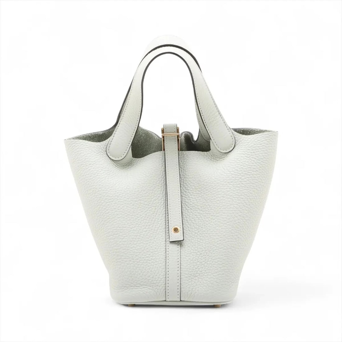 HERMES PICOTIN LOCK 18 PM TAURILLON CLEMENCE: Hermes Picotin Lock 18 PM Taurillon Clemence Brand: Hermès Type: Hand bag Material: Taurillon Clemence Color: Grineveh Size: Height:7.5inch Length:7.3inch Depth:5.3inch Handle height:5.3inch Acces