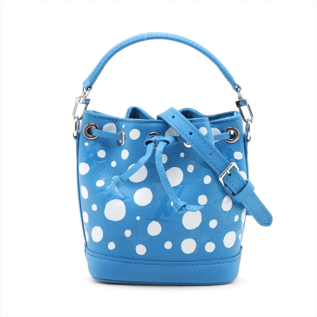 LOUIS VUITTON X YAYOI KUSAMA INFINITY DOTS NANO NOE: Louis Vuitton x Yayoi Kusama Infinity dots Nano Noe Brand: Louis Vuitton x Yayoi Kusama Type: Shoulder bag Material: none Color: Blue Size: Height:5.9inch Length:5.1inch Depth:4.1inch Handle height:2.