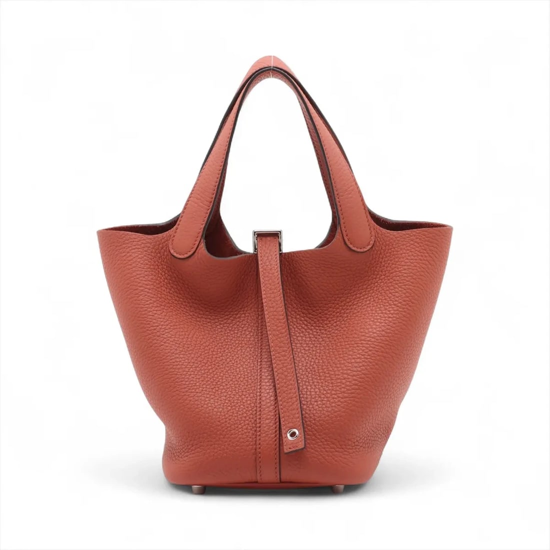 HERMES PICOTIN LOCK 18 PM TAURILLON CLEMENCE CUIVRE: Hermes Picotin Lock 18 PM Taurillon Clemence Cuivre Brand: Hermès Type: Hand bag Material: Taurillon Clemence Color: Cuivre Size: Height:7.3inch Length:7.3inch Depth:5.3inch Handle height:5.3inch