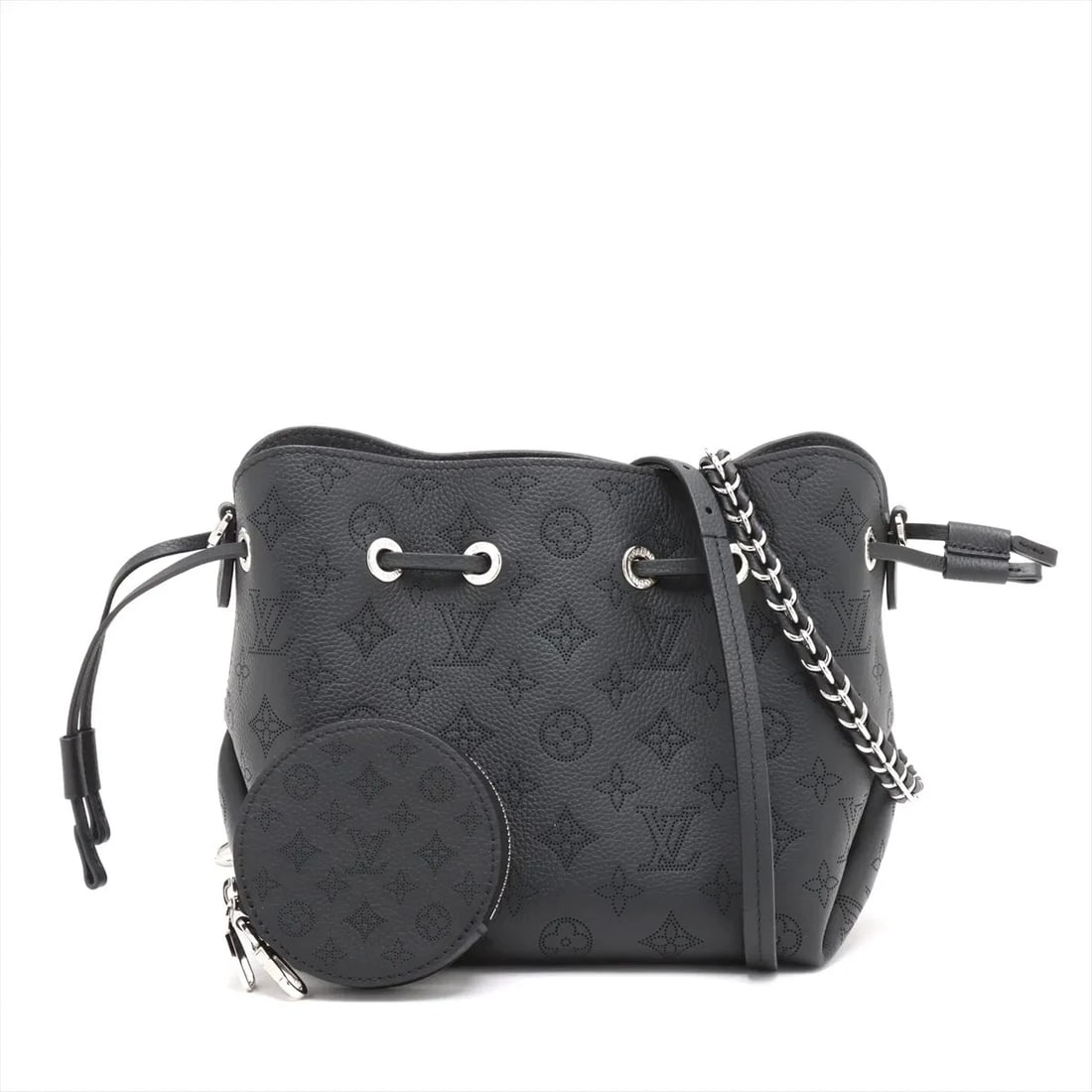 LOUIS VUITTON MAHINA BELLA BLACK: Louis Vuitton Mahina Bella Black Brand: Louis Vuitton Type: Shoulder bag Material: none Color: Black Size: Height:7.7inch Length:8.9inch Depth:5.5inch Handle height:5.5inch Accessories: None <