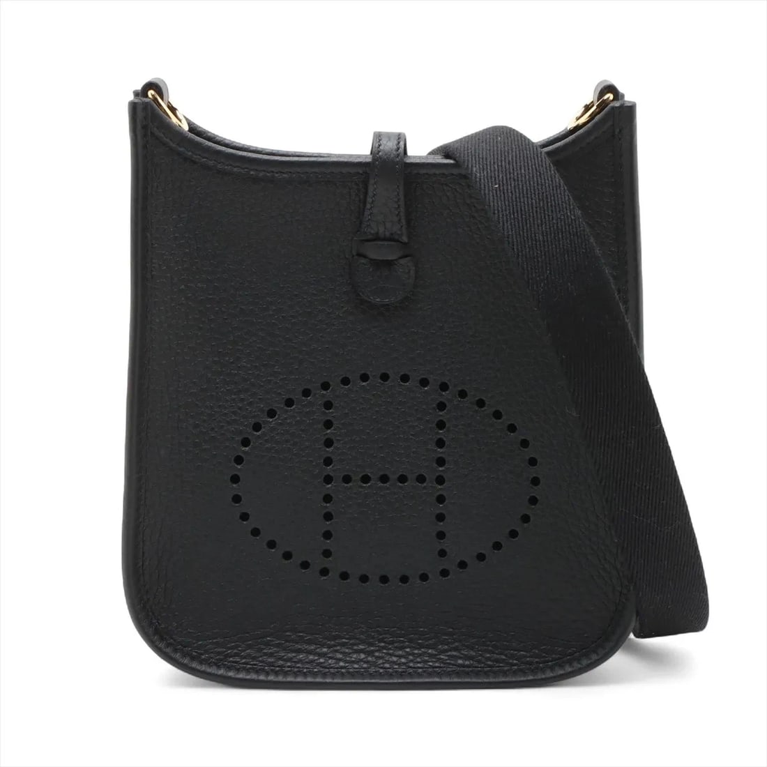 HERMES EVELYN 16 TPM TAURILLON CLEMENCE BLACK: Hermes evelyn 16 TPM Taurillon Clemence Black Brand: Hermès Type: Shoulder bag Material: Taurillon Clemence Color: Black Size: Height:7.7inchLength:6.9inchDepth:2.2inch Accessories: None A