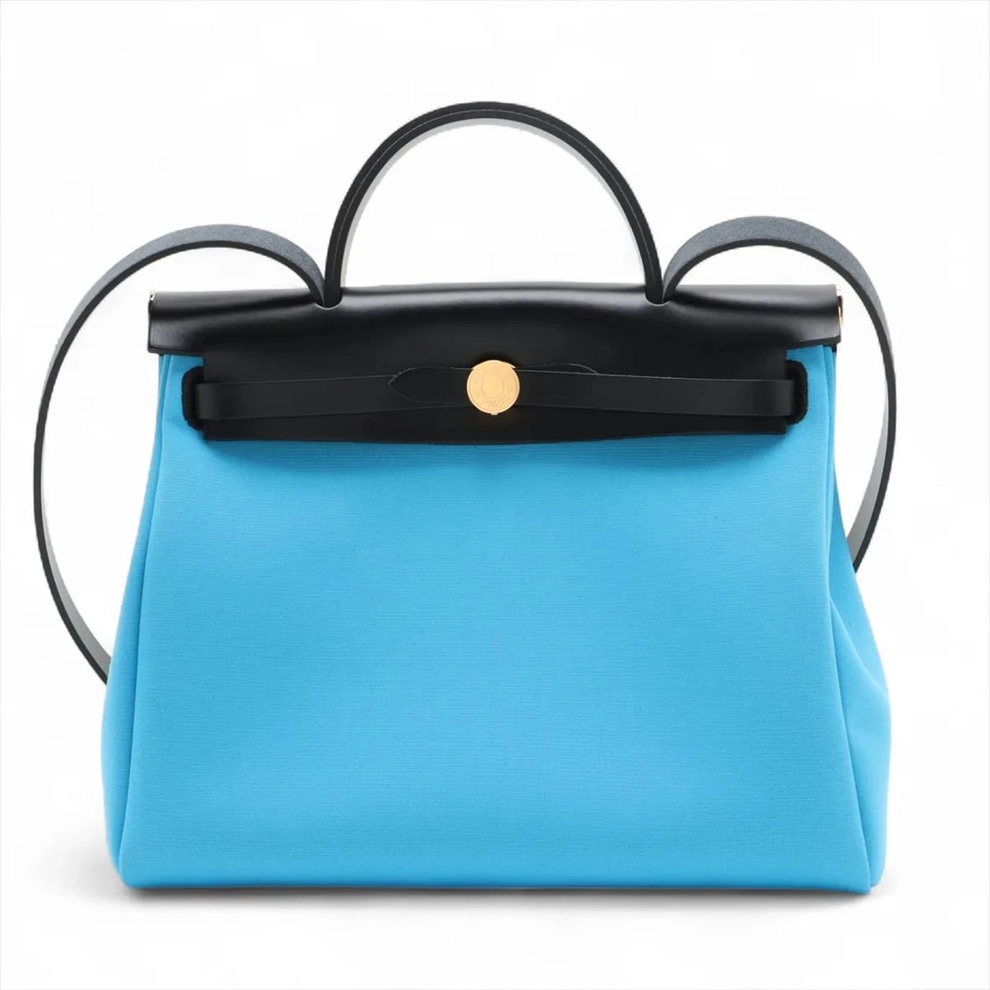 HERMES HERBAG ZIP PM TWILIGHT OFFICIE X VASH HUNTER: Hermes Herbag Zip PM Twilight Officie x Vash Hunter Brand: Hermès Type: Shoulder bag Material: Toile Officier × Vache Hunter Color: Blue x Black Size: Height:9.8inch Length:12.0inch Depth:4.1inch Ha