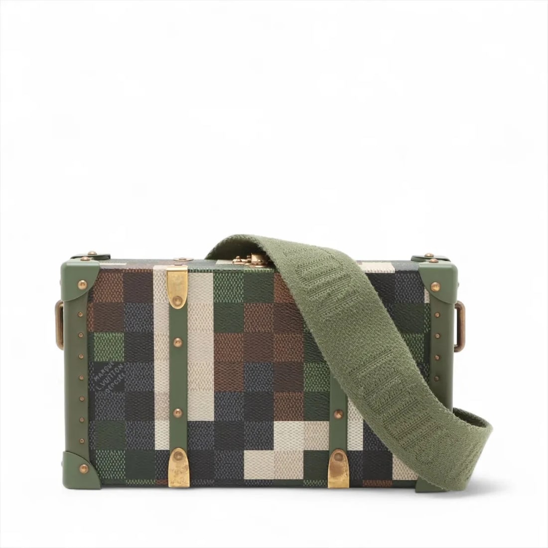 LOUIS VUITTON DAMOPHRAGE CANVAS NEO WALLET TRUNK: Louis Vuitton damophrage canvas Neo Wallet Trunk Brand: Louis Vuitton Type: Shoulder bag Material: None Color: Green Size: Height:4.9inchLength:8.5inchDepth:2.2inch Accessories: None Acces