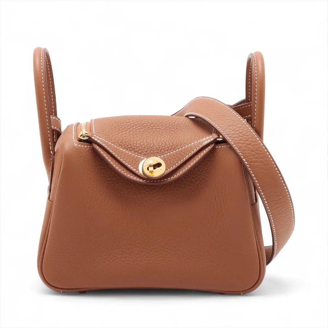 HERMES LINDY MINI 20 TAURILLON CLEMENCE GOLD (1 of 8)