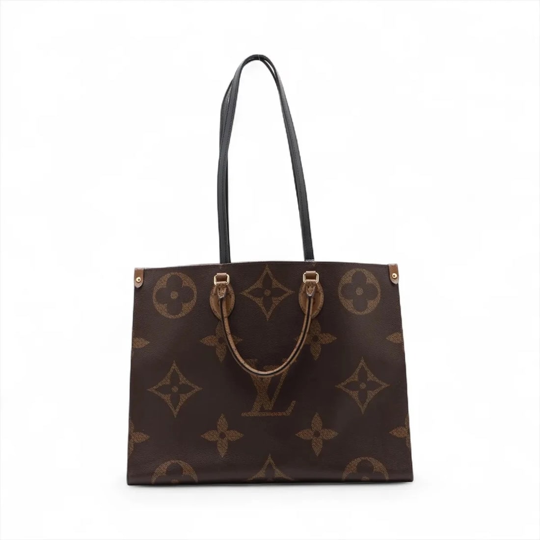 LOUIS VUITTON GIANT MONOGRAM REVERSE ON THE GO GM: Louis Vuitton Giant Monogram Reverse On the Go GM Brand: Louis Vuitton Type: Tote bag Material: none Color: Brown Size: Height:13.4inch Length:16.1inch Depth:7.5inch Handle height:4.9inch Accessor