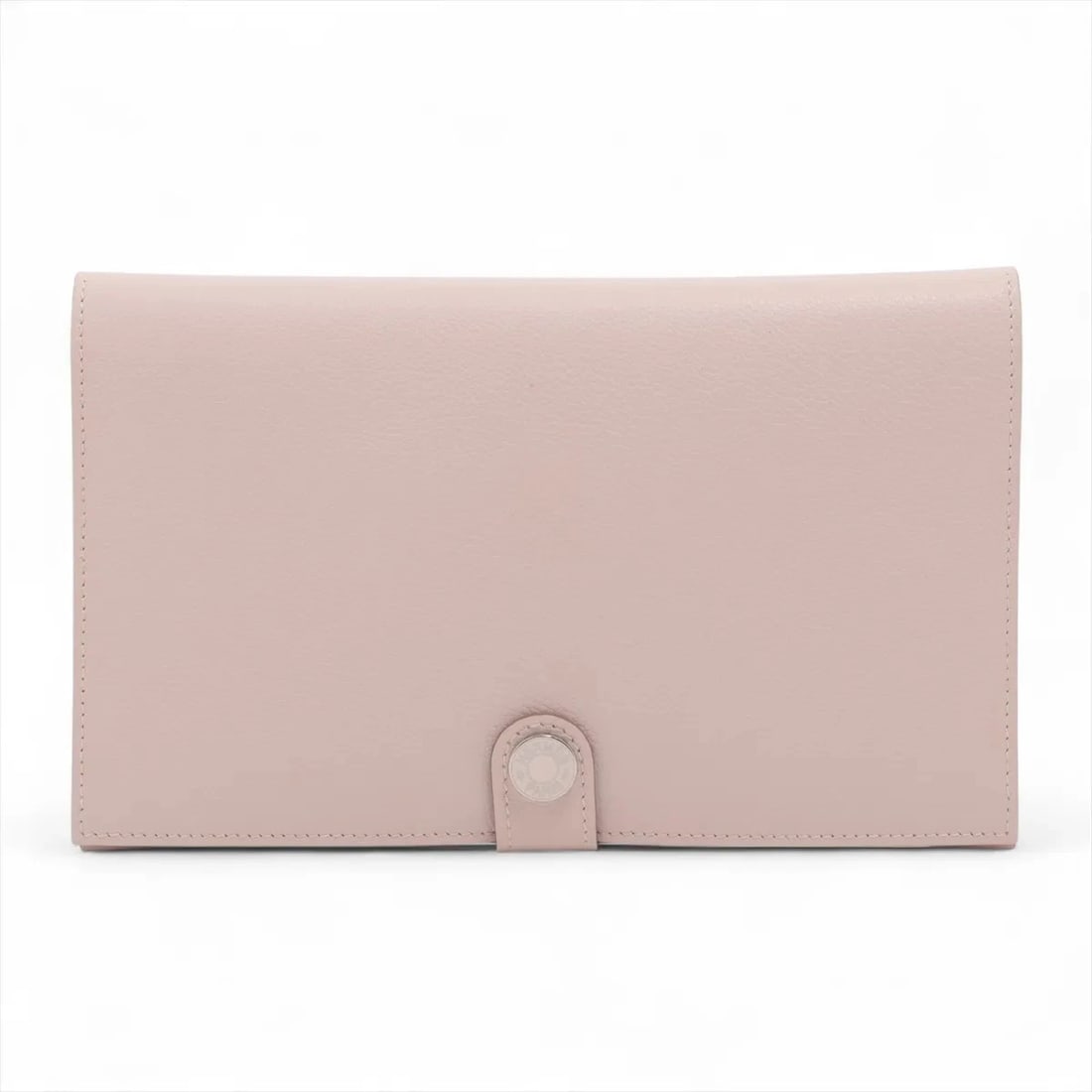 HERMES R.M.S TUTANMAN EVERCOLOR LONG WALLET: Hermes R.M.S Tutanman Evercolor Long Wallet Brand: Hermès Type: Long Wallet Material: Evercolor Color: Mauve Pale Size: Height:4.9inchLength:8.1inchDepth:0.8inch Accessories: None Accessor