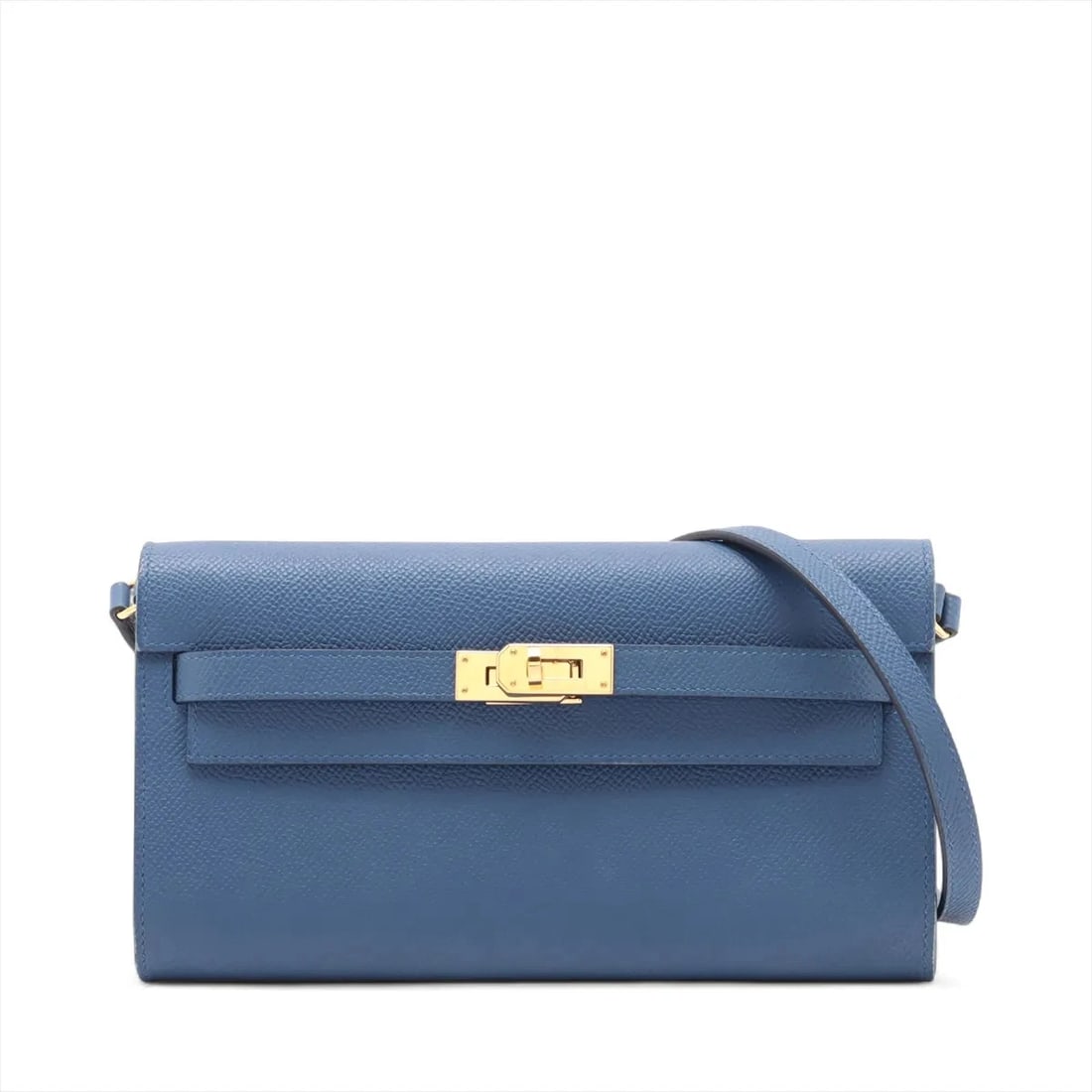 HERMES KELLY WALLET TOGO VEAU EPSOM BLUE TIE: Hermes Kelly Wallet Togo Veau Epsom blue tie Brand: Hermès Type: Shoulder bag Material: Veau Epsom Color: blue tie Size: Height:4.5inchLength:8.1inchDepth:1.2inch Accessories: None Accesso