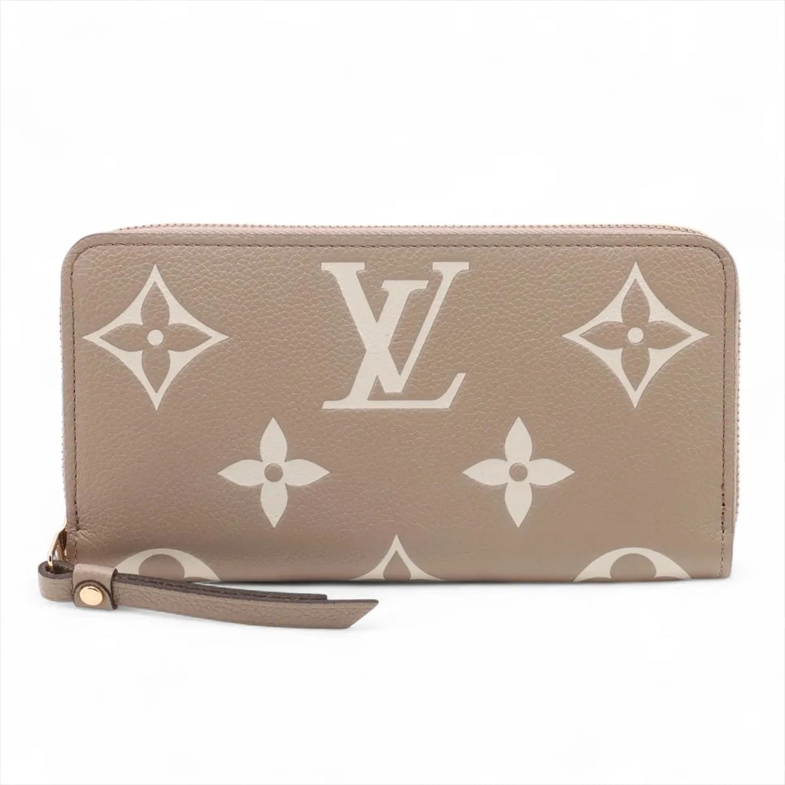 LOUIS VUITTON BICOLOR MONOGRAM EMPREINTE ZIPPY WALLET: Louis Vuitton bicolor monogram empreinte Zippy Wallet Brand: Louis Vuitton Type: Long Wallet Material: none Color: Tourtre-Claims Size: Height:3.9inchLength:7.7inchDepth:0.8inch Accessories: None