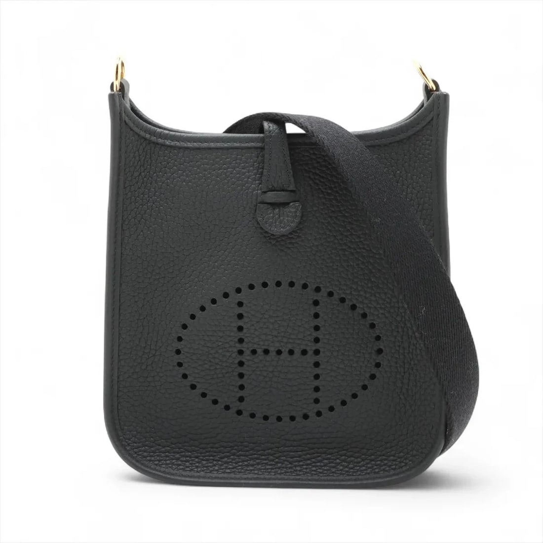HERMES EVELYN 16 TPM TAURILLON CLEMENCE: Hermes evelyn 16 TPM Taurillon Clemence Brand: Hermès Type: Shoulder bag Material: Taurillon Clemence Color: Black Size: Height:7.7inchLength:6.9inchDepth:2.2inch Accessories: None Accesso