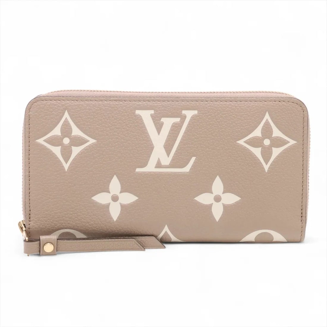 LOUIS VUITTON BICOLOR MONOGRAM EMPREINTE ZIPPY WALLET: Louis Vuitton bicolor monogram empreinte Zippy Wallet Brand: Louis Vuitton Type: Long Wallet Material: none Color: Tourtre-Claims Size: Height:3.9inchLength:7.7inchDepth:0.8inch Accessories: None