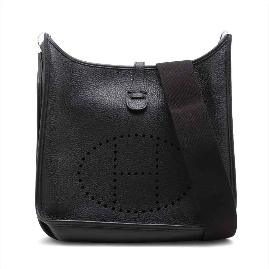 HERMES EVELYN 3 29 PM TAURILLON CLEMENCE BLACK: Hermes evelyn 3 29 PM Taurillon Clemence Black Brand: Hermès Type: Shoulder bag Material: Taurillon Clemence Color: Black Size: Height:11.8inchLength:11.4inchDepth:2.8inch Accessories: None