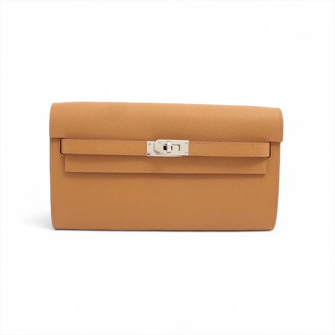 HERMES KELLY WALLET TOGO VEAU EPSOM SHOULDER WALLET: Hermes Kelly Wallet Togo Veau Epsom Shoulder Wallet Brand: Hermès Type: Long Wallet Material: Veau Epsom Color: Sesame Size: Height:4.3inchLength:8.1inchDepth:1.2inch Accessories: None Accessories