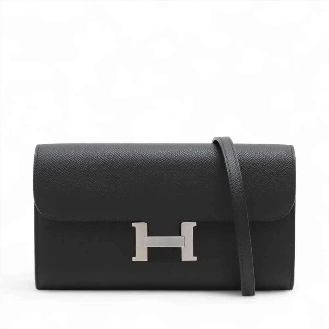 HERMES CONSTANCE LONG TOGO VEAU EPSOM BLACK: Hermes Constance Long Togo Veau Epsom Black Brand: Hermès Type: Shoulder bag Material: Veau Epsom Color: Black Size: Height:4.5inchLength:8.1inchDepth:1.6inch Accessories: None Accessories