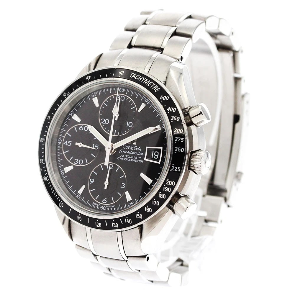OMEGA SPEEDMASTER DATE BLACK AUTOMATIC WATCH - 2