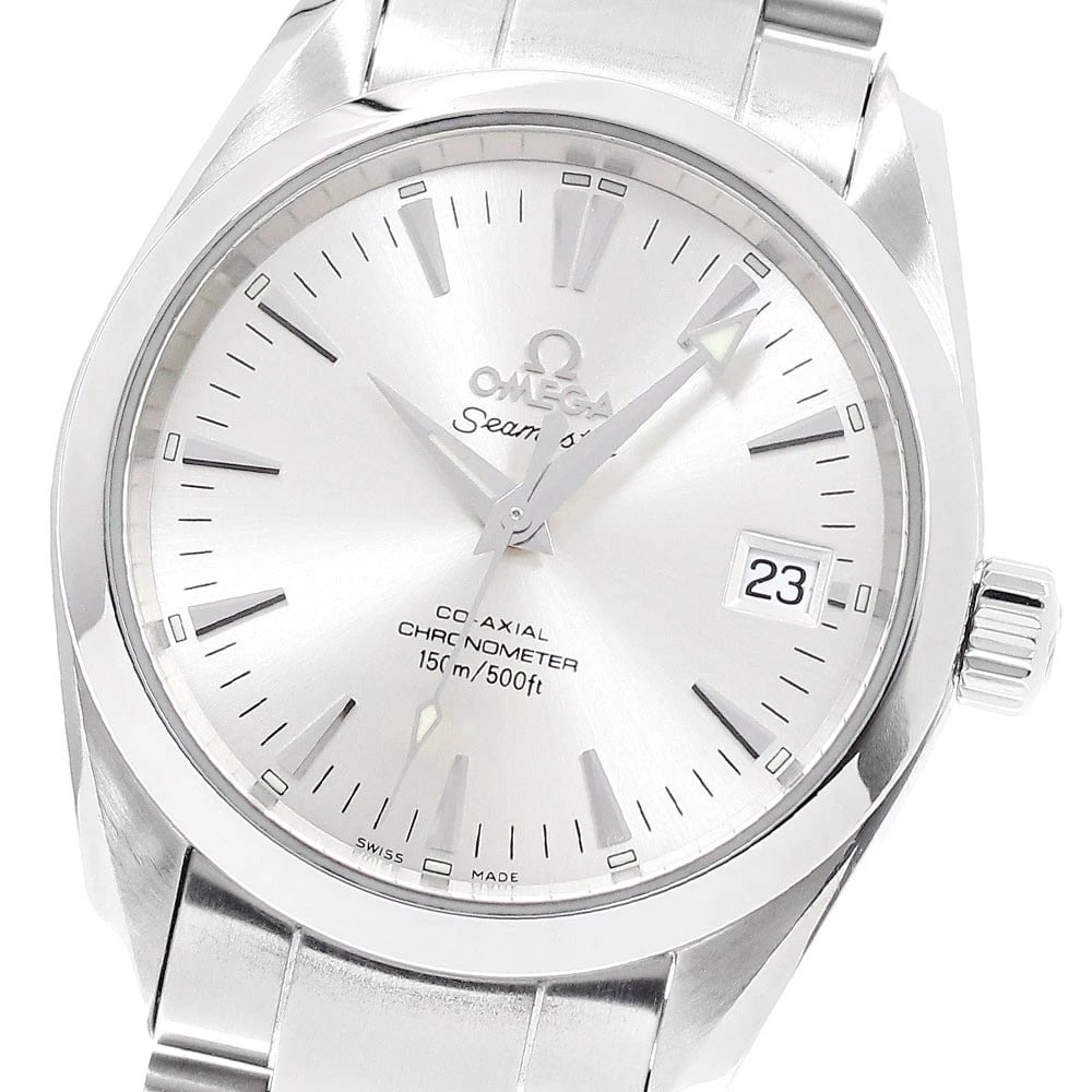 OMEGA SEAMASTER AQUA TERRA COAXIAL SILVER AUTOMATIC: OMEGA Seamaster Aqua Terra Coaxial Silver Automatic Brand: OMEGA Type: Wristwatch Material: Band Material Stainless Steel, Case Material Stainless Steel Color: Band Color Silver, Dial ColorSilver, Cas