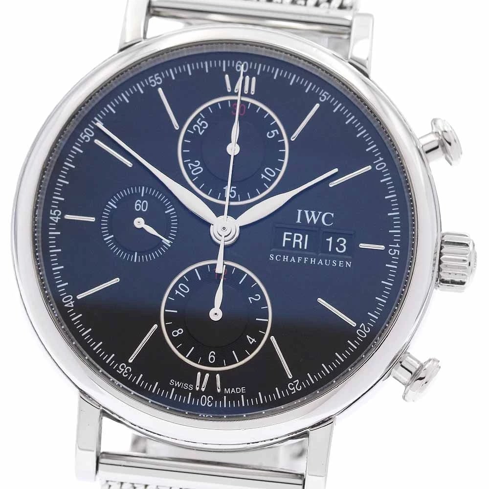 IWC SCHAFFHAUSEN PORTOFINO CHRONOGRAPH DATE AUTOMATIC: IWC SCHAFFHAUSEN Portofino Chronograph date Automatic Brand: IWC SCHAFFHAUSEN Type: Wristwatch Material: Band Material Stainless Steel, Case Material Stainless Steel Color: Band Color Silver, Dial Col