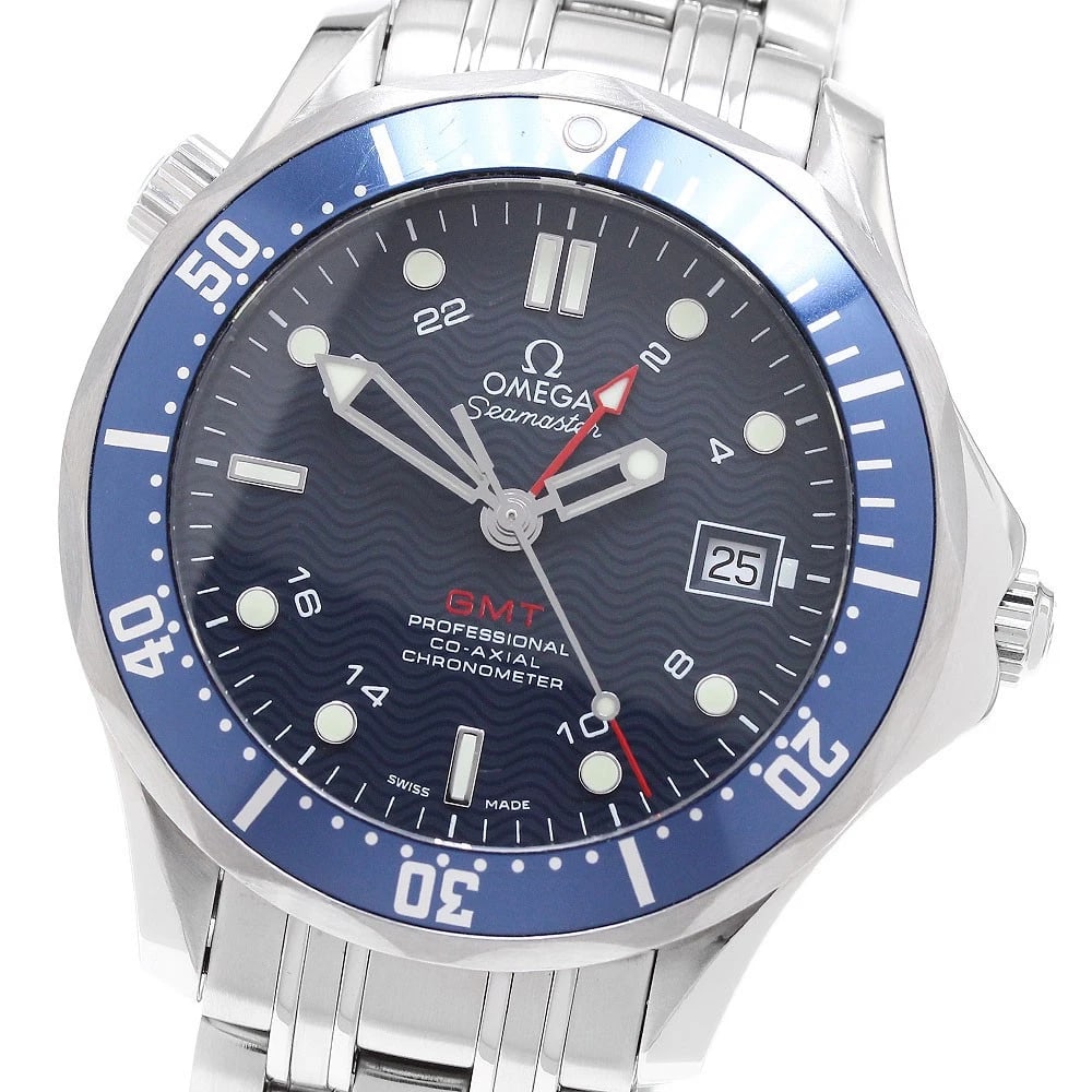 OMEGA SEAMASTER COAXIAL AUTOMATIC WATCH: OMEGA Seamaster Coaxial Automatic Watch Brand: OMEGA Type: Wristwatch Material: Band Material Stainless Steel, Case Material Stainless Steel Color: Band Color Silver, Dial ColorNavy, Case ColorSilver 