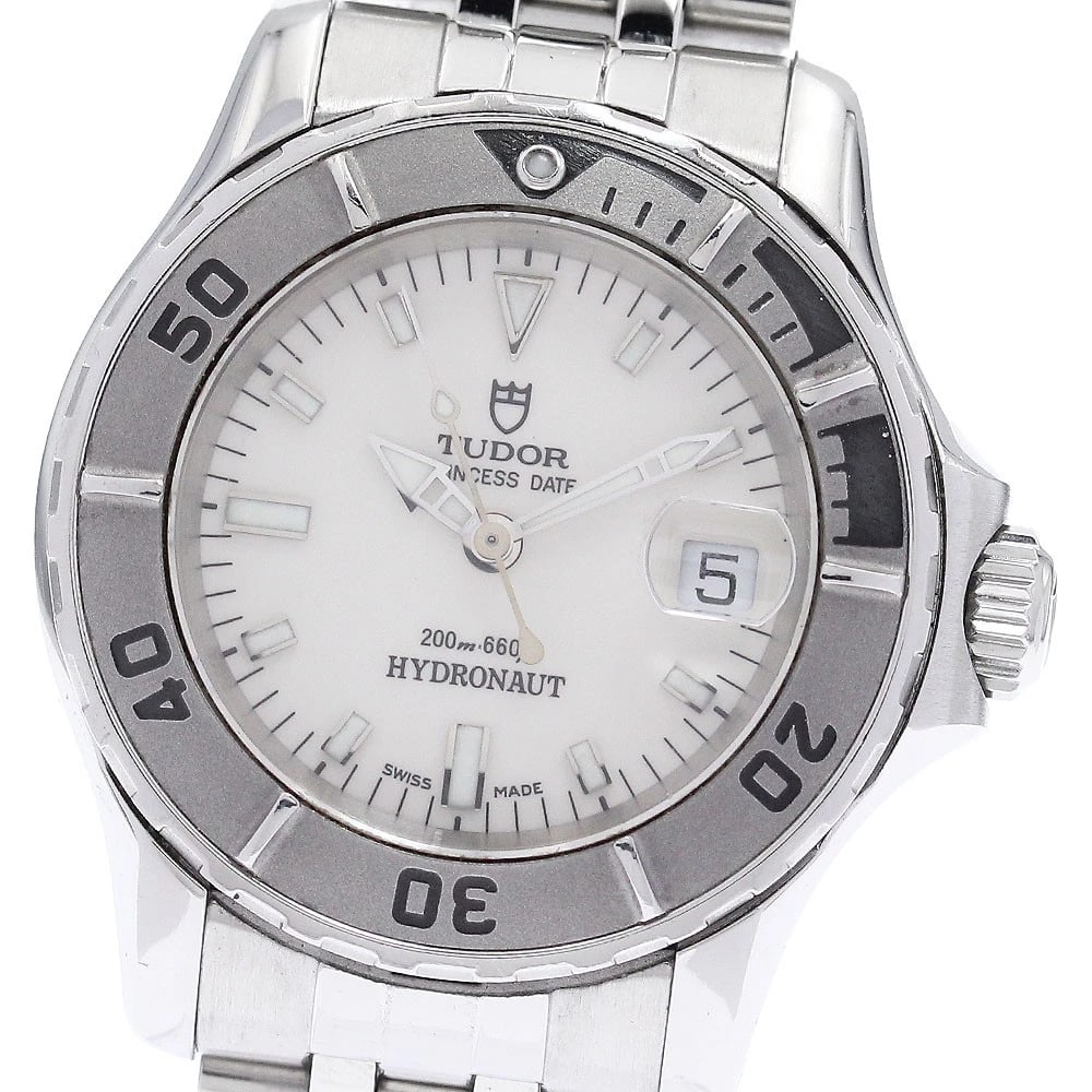 TUDOR PRINCESS DATE WHITE AUTOMATIC WATCH: TUDOR Princess Date white Automatic Watch Brand: TUDOR Type: Wristwatch Material: Band Material Stainless Steel, Case Material Stainless Steel Color: Band Color Silver, Dial Colorwhite, Case ColorSilv