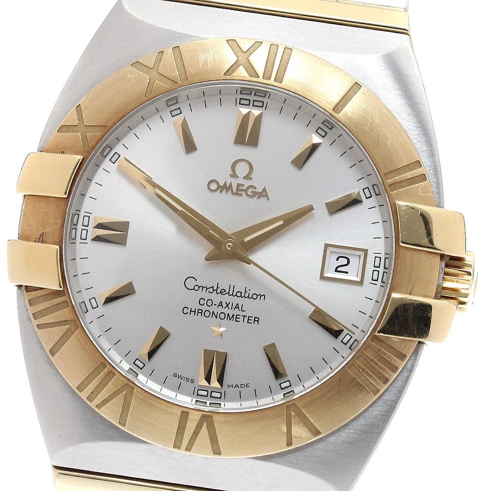 OMEGA CONSTELLATION AUTOMATIC WATCH: OMEGA Constellation Automatic Watch Brand: OMEGA Type: Wristwatch Material: Band Material Stainless Steel/K18YG, Case Material Stainless Steel/K18YG Color: Band Color Silver / Yellow Gold, Dial ColorS