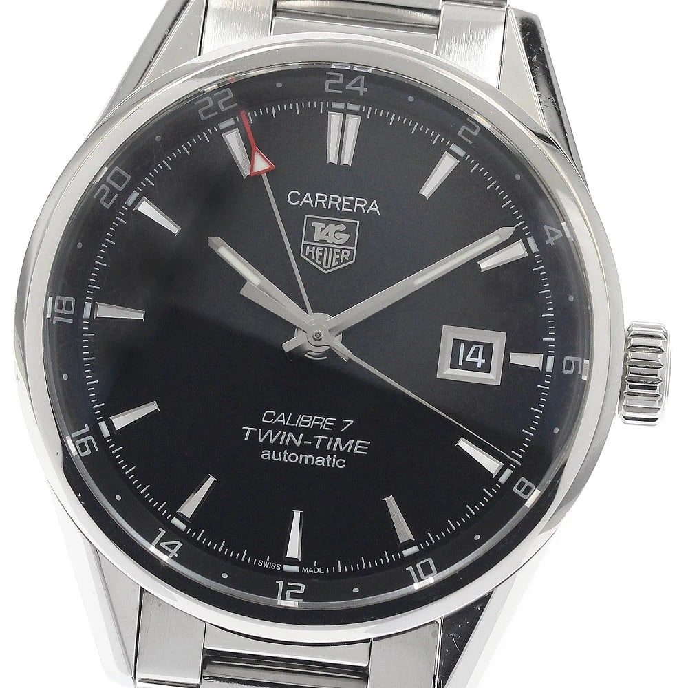 TAG HEUER CARRERA CALIBER AUTOMATIC WATCH: TAG HEUER Carrera caliber Automatic Watch Brand: TAG HEUER Type: Wristwatch Material: Band Material Stainless Steel, Case Material Stainless Steel Color: Band Color Silver, Dial Colorblack, Case Color