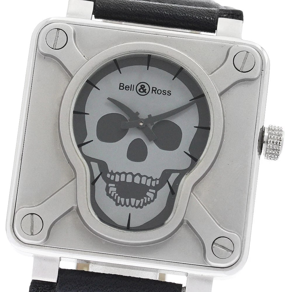 BELL?ROSS AIRBORNE GRAY QUARTZ WATCH: Bell?Ross airborne gray Quartz Watch Brand: Bell?Ross Type: Wristwatch Material: Band Material leather, Case Material Stainless Steel Color: Band Color black, Dial Colorgray, Case ColorSilver Size: Ca