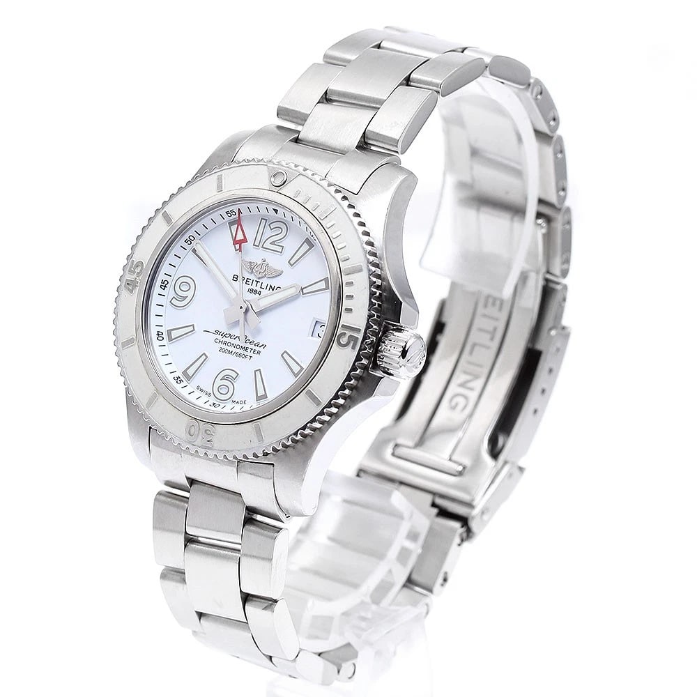 BREITLING SUPER OCEAN DATE WHITE AUTOMATIC WATCH - 2