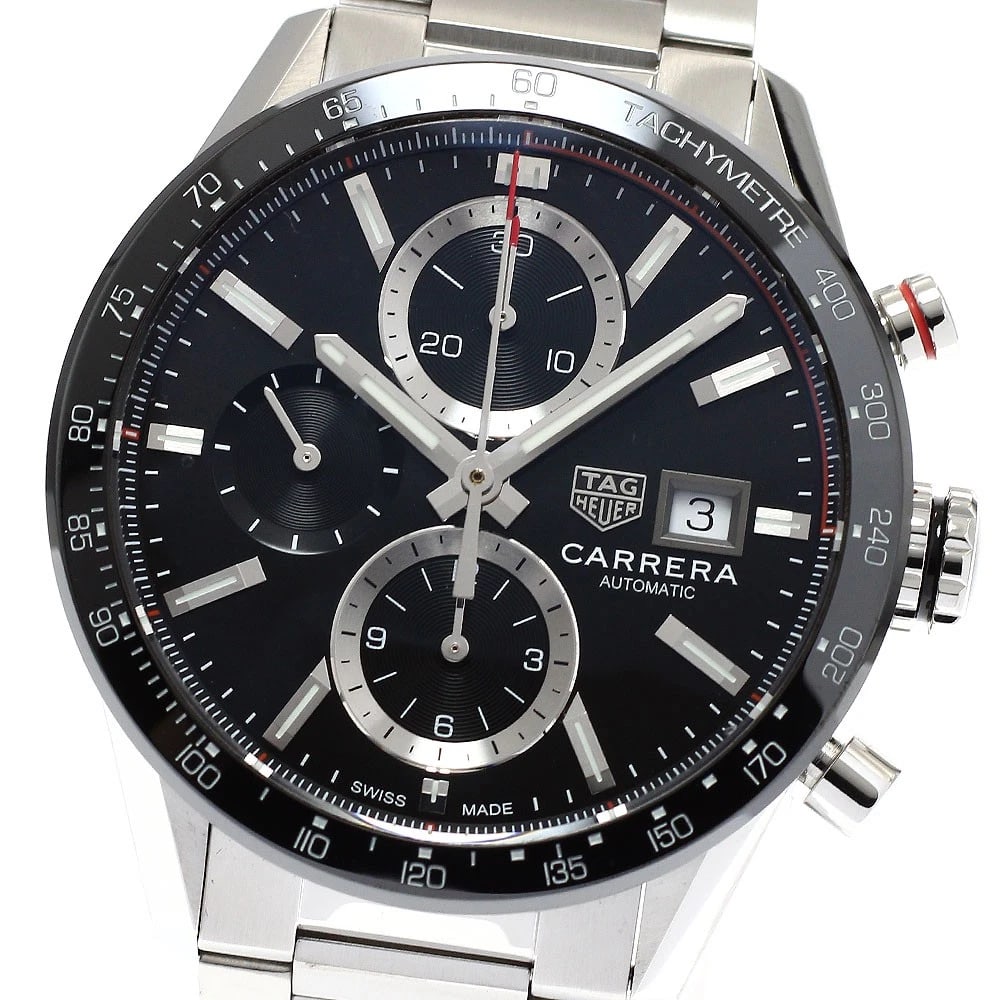 TAG HEUER CARRERA CALIBER AUTOMATIC WATCH: TAG HEUER Carrera Caliber Automatic Watch Brand: TAG HEUER Type: Wristwatch Material: Band Material Stainless Steel, Case Material Stainless Steel Color: Band Color Silver, Dial Colorblack, Case