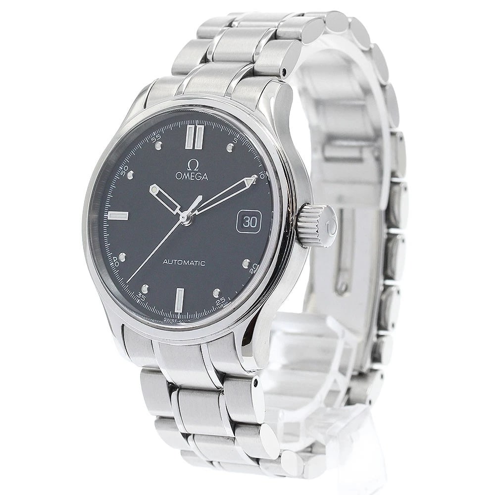 OMEGA CLASSIC DYNAMIC DATE BLACK AUTOMATIC WATCH - 2