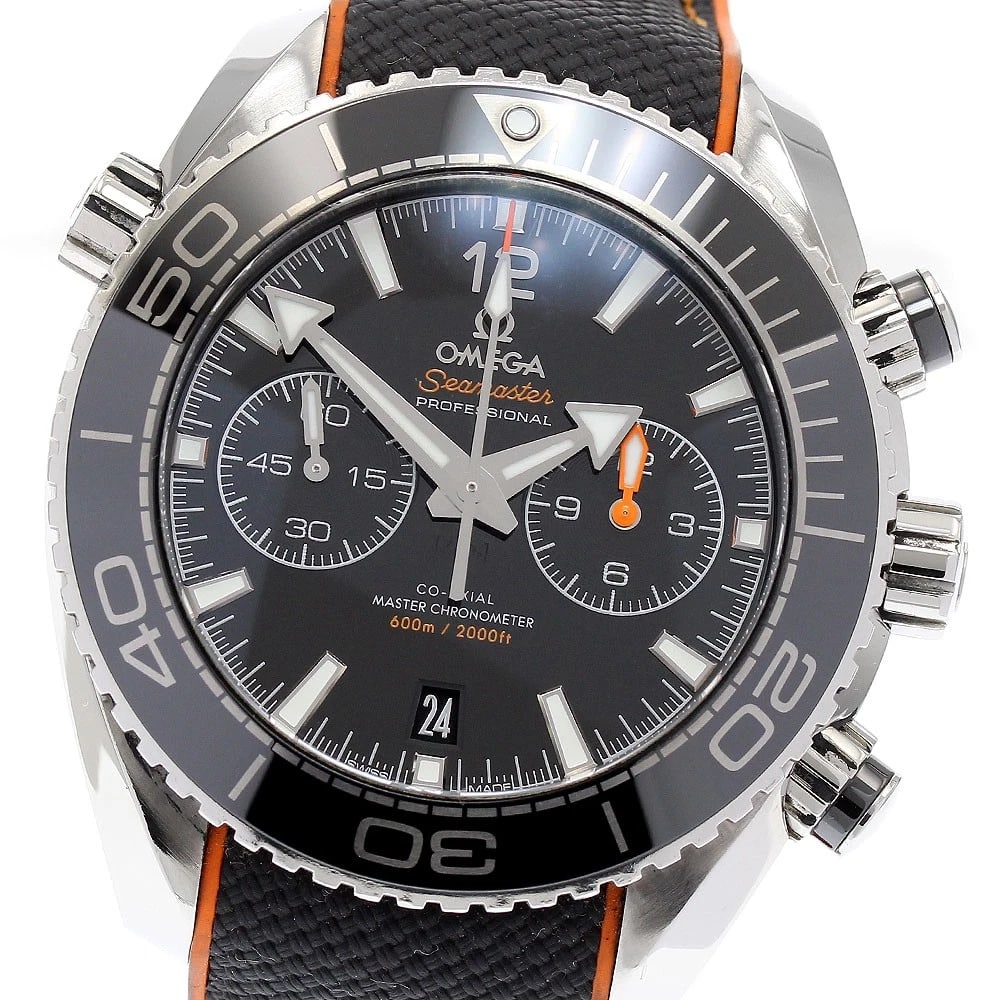 OMEGA SEAMASTER PLANET OCEAN AUTOMATIC: OMEGA Seamaster Planet Ocean automatic Brand: OMEGA Type: Wristwatch Material: Band Material rubber, Case Material Stainless Steel Color: Band Color Black / orange, Dial Colorblack, Case ColorSilver