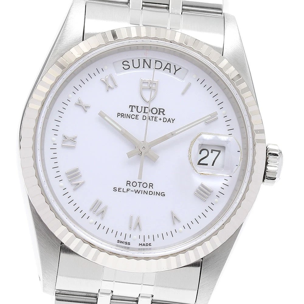 TUDOR PRINCE DATE WHITE AUTOMATIC WATCH: TUDOR Prince Date white Automatic Watch Brand: TUDOR Type: Wristwatch Material: Band Material Stainless Steel, Case Material Stainless Steel Color: Band Color Silver, Dial Colorwhite, Case