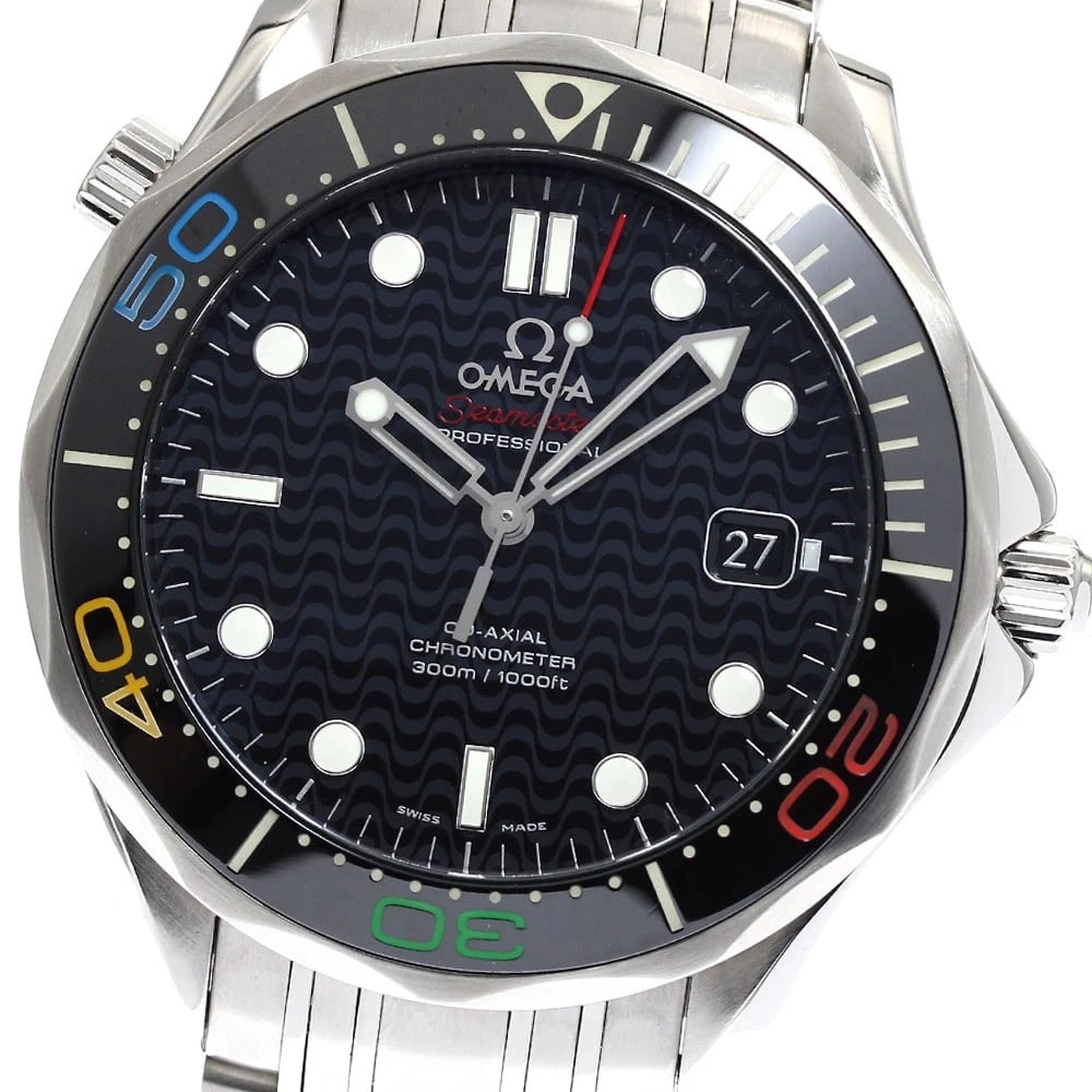 OMEGA SEAMASTER OLYMPICS AUTOMATIC: OMEGA Seamaster Olympics Automatic Brand: OMEGA Type: Wristwatch Material: Band Material Stainless Steel, Case Material Stainless Steel Color: Band Color Silver, Dial Colorblack, Case ColorSilver