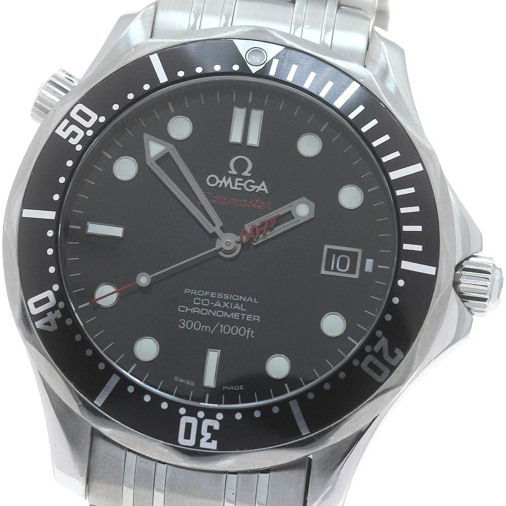 OMEGA SEAMASTER AUTOMATIC: OMEGA Seamaster Automatic Brand: OMEGA Type: Wristwatch Material: Band Material Stainless Steel, Case Material Stainless Steel Color: Band Color Silver, Dial Colorblack, Case ColorSilver Size: Case