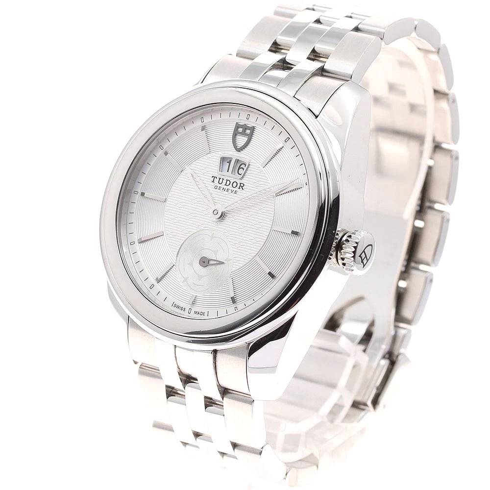 TUDOR GLAMOUR DATE SILVER AUTOMATIC WATCH - 2