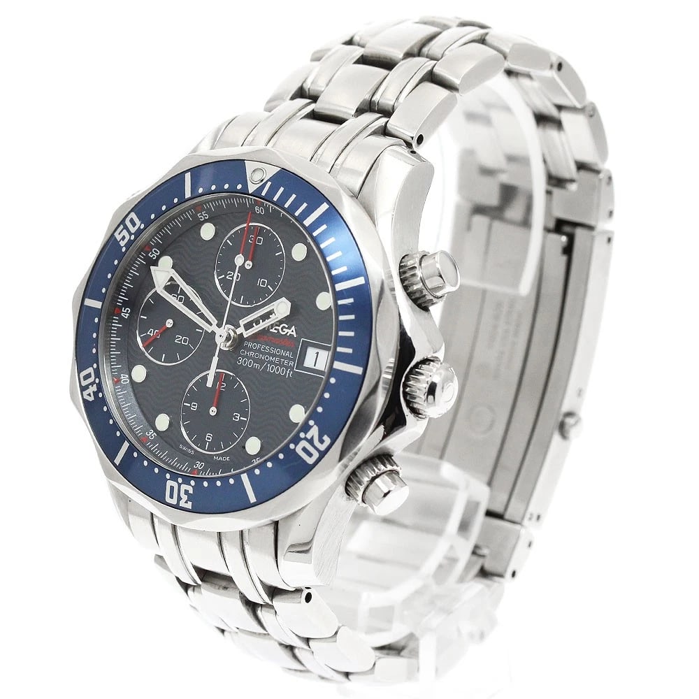 OMEGA SEAMASTER DATE CHRONOGRAPH NAVY AUTOMATIC - 2