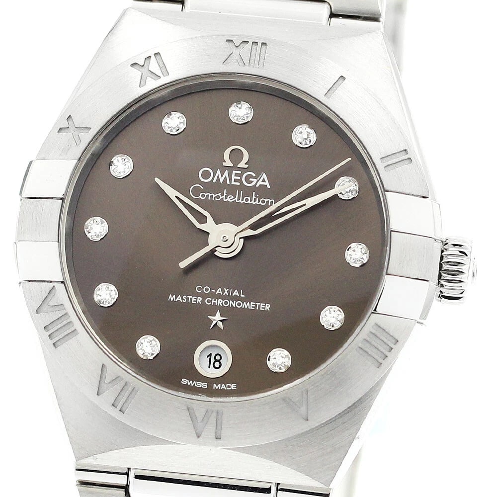 OMEGA CONSTELLATION DIAMOND AUTOMATIC: OMEGA Constellation diamond Automatic Brand: OMEGA Type: Wristwatch Material: Band Material Stainless Steel, Case Material Stainless Steel/WG Color: Band Color Silver, Dial Colorgray, Case ColorSilver