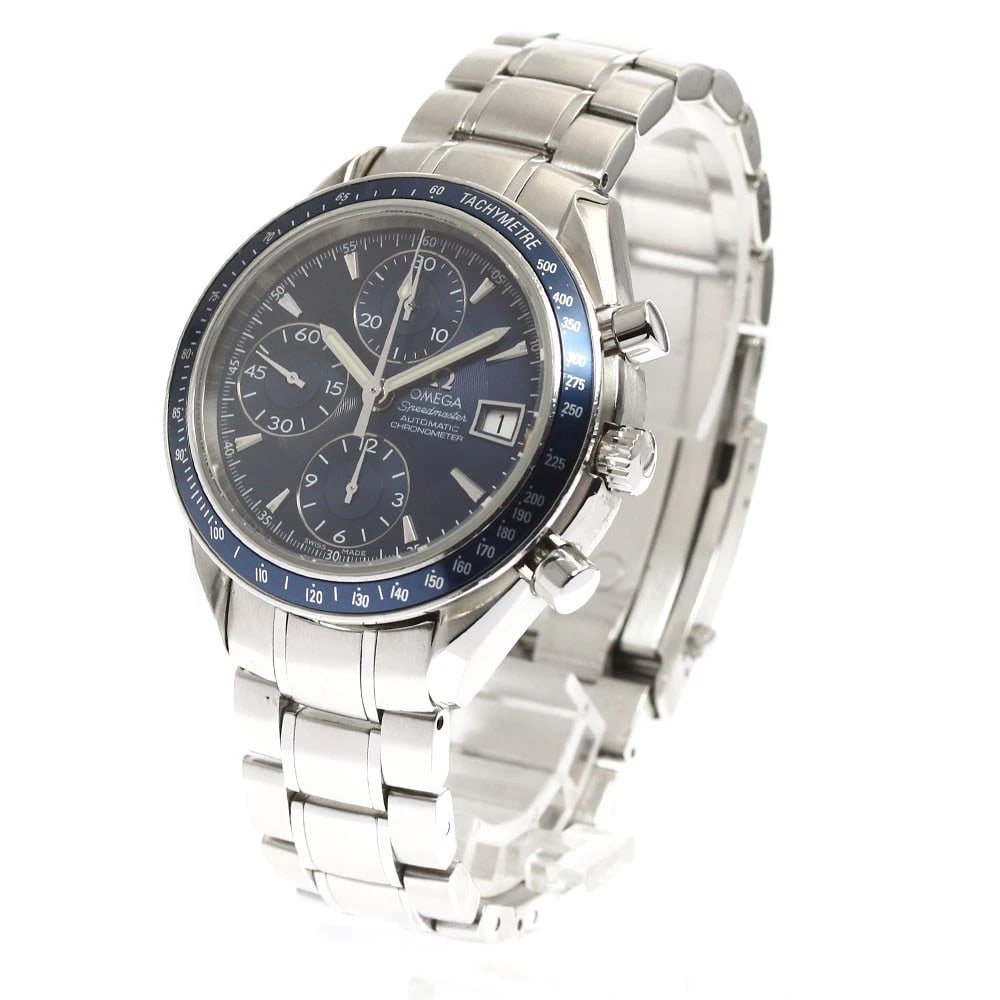 OMEGA SPEEDMASTER DATE CHRONOGRAPH BLUE AUTOMATIC - 2