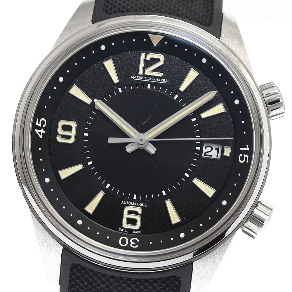 JAEGER-LECOULTRE POLARIS DATE BLACK AUTOMATIC WATCH: JAEGER-LECOULTRE Polaris Date black Automatic Watch Brand: JAEGER-LECOULTRE Type: Wristwatch Material: Band Material rubber, Case Material Stainless Steel Color: Band Color black, Dial Colorblack,