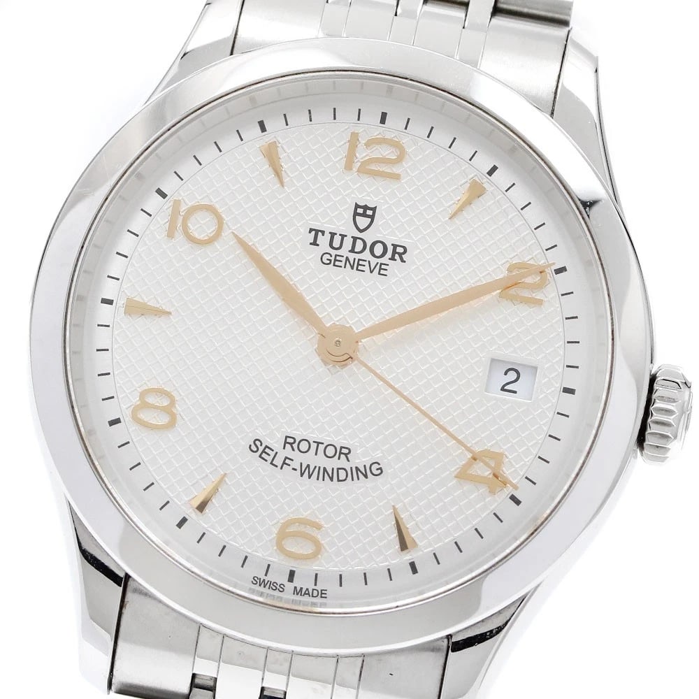 TUDOR DATE WHITE AUTOMATIC WATCH: TUDOR Date white Automatic Watch Brand: TUDOR Type: Wristwatch Material: Band Material Stainless Steel, Case Material Stainless Steel Color: Band Color Silver, Dial Colorwhite, Case ColorSilver Size: 