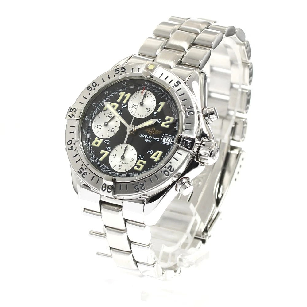 BREITLING CHRONOGRAPH BLACK SILVER AUTOMATIC - 2