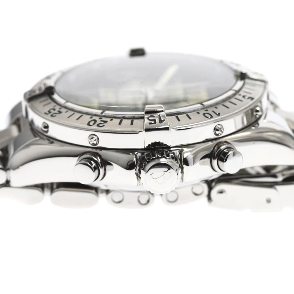BREITLING CHRONOGRAPH BLACK SILVER AUTOMATIC - 3