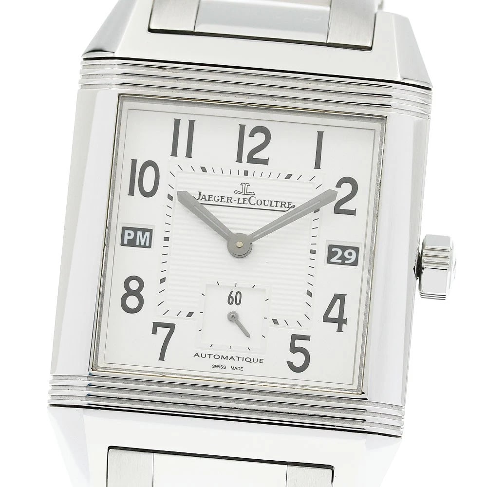 JAEGER-LECOULTRE REVERSO SQUADRA WATCH: JAEGER-LECOULTRE Reverso Squadra watch Brand: JAEGER-LECOULTRE Type: Wristwatch Material: Band Material Stainless Steel, Case Material Stainless Steel Color: Band Color Silver, Dial ColorSilver, Case 