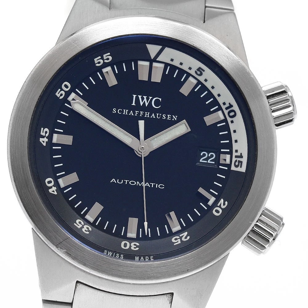 IWC SCHAFFHAUSEN AQUA TIMER BLACK AUTOMATIC WATCH: IWC SCHAFFHAUSEN Aqua timer black Automatic Watch Brand: IWC SCHAFFHAUSEN Type: Wristwatch Material: Band Material Stainless Steel, Case Material Stainless Steel Color: Band Color Silver, Dial
