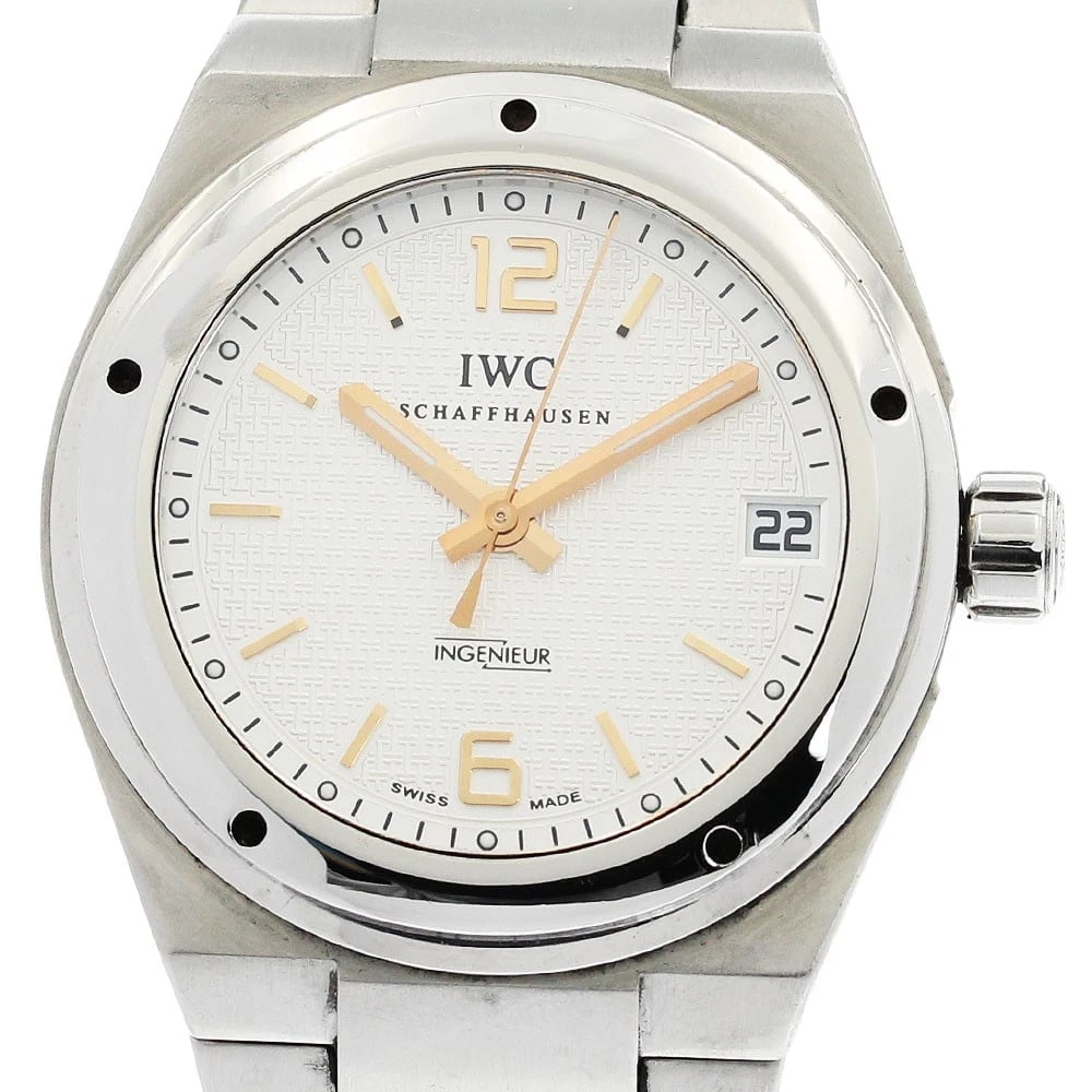 IWC SCHAFFHAUSEN SILVER AUTOMATIC WATCH: IWC SCHAFFHAUSEN Silver Automatic Watch Brand: IWC SCHAFFHAUSEN Type: Wristwatch Material: Band Material Stainless Steel, Case Material Stainless Steel Color: Band Color Silver, Dial ColorSilver, Case