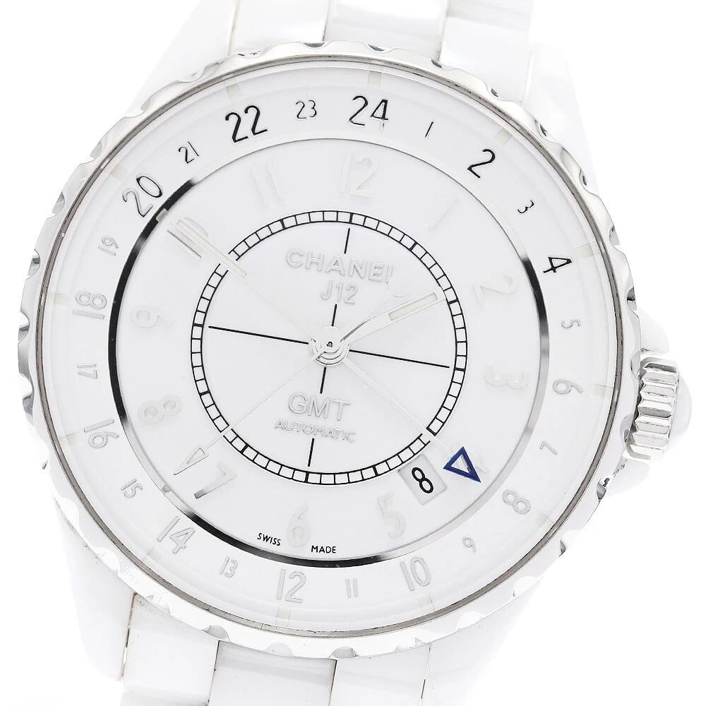 CHANEL J12 WHITE AUTOMATIC WATCH: CHANEL J12 white Automatic Watch Brand: CHANEL Type: Wristwatch Material: Band Material Ceramic / Stainless Steel, Case Material Ceramic / Stainless Steel Color: Band Color white, Dial Colorwhite, Cas