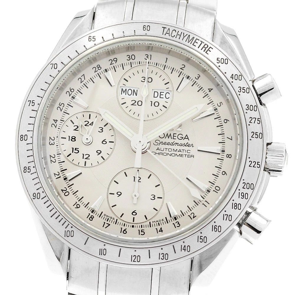 OMEGA SPEEDMASTER CHRONOGRAPH AUTOMATIC: OMEGA Speedmaster chronograph Automatic Brand: OMEGA Type: Wristwatch Material: Band Material Stainless Steel, Case Material Stainless Steel Color: Band Color Silver, Dial ColorSilver, Case ColorSilve